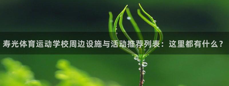 谈球吧：寿光体育运动学校周边设施与活动推荐列表：这里都有什么？